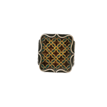 The Hawa Mahal - Red & Teal | Handcrafted Silver & Gold