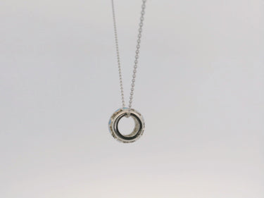 Floral Circular Enamel Pendant