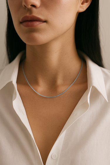 Nebula Dew - Apatite Silver Necklace