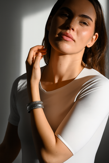 Heritage Weave Silver Cuff