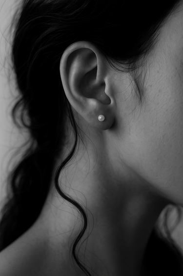 White Pearl Studs 14K Earrings